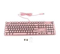 Clavier Mécanique de Jeu Gearwell 104 touches, Shaft Réel, Effet Lumineux, Design Compact, USB, Azerty, Bleu, Compatible PC/Mac, pour Gamer