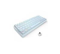 Clavier mécanique DK61 2.4G sans fil et Bluetooth 61 touches Rétroéclairé coloré Action linéaire -blanc