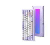 Clavier mécanique Filaire en Aluminium X75 à 3 Modes avec compatibilité RVB et Bluetooth personnalisée, idéal Compatible avec Les examens et Les Cadeaux CNC(Twilight Purple)