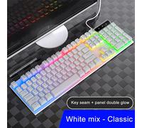 Clavier mécanique filaire USB avec rétro-éclairage LED, accessoire de bureau, pour Gamer, ordinateur portable, teclado
