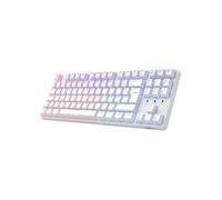 Clavier Mécanique Gaming TKL AZERTY Filaire RGB Hot Swap Blanc pour PC Gamer - Format Compact Tenkeyless et Anti-Ghosting CIY