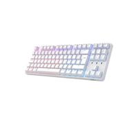 Clavier Mécanique Gaming TKL AZERTY Filaire RGB Hot Swap Blanc pour PC Gamer - Format Compact Tenkeyless et Anti-Ghosting CIY