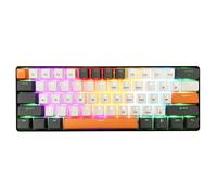 Media-Tech ZONE 61 MT1258 Clavier de jeu mécanique 60 % compact 61 touches touches silencieuses commutateurs rouges rétroéclairés LED 19 modes anti-ghosting USB-C ergonomique mini taille