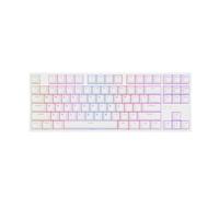 Genesis Gaming Clavier mécanique THOR 404 – RGB, Gateron Yellow Pro, USB filaire, format US, blanc