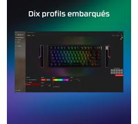 Clavier mécanique HyperX Alloy Rise 75 RGB - interrupteurs HX Red - QWERTY US INT