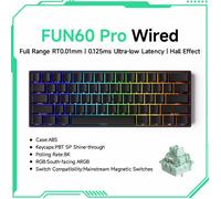 clavier mécanique interrupteur magnétique 60% claviers de jeu déclencheur rapide 0.01mm 8K clavier personnalisé Pro Black Wired