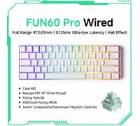 clavier mécanique interrupteur magnétique 60% claviers de jeu déclencheur rapide 0.01mm 8K clavier personnalisé Pro White Wired