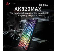Clavier mécanique magnétique AJAZZ AK820MAX ULTRA 3 modes, axes magnétiques TTC King Soldier 5 couches, rétrocommutation complète des touches, pilote Web RT0.01 AK820MAX ULTRA King of Soldiers Axe mag