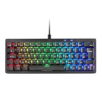 Mars Gaming Clavier mécanique MKMINIPRO 60% Hot-Swappable RGB Antighosting Français Noir Switch Bleu