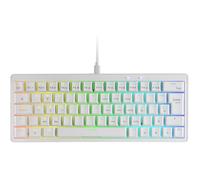 Mars Gaming - Clavier mécanique MKMiniPro - 60% Hot-Swap RGB - Switch Yellow Silent - Blanc
