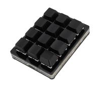 Clavier Mécanique Programmable à Une Main, Clavier de Jeu à 12 Touches RVB à Commutateur Rouge, Mini Clavier Filaire de Type C avec Fonction de Mémoire, Raccourcis (Black)