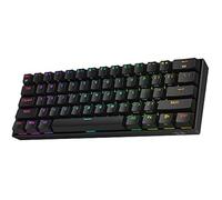 Redragon K530 Draconic 60% Clavier mécanique sans Fil RVB Compact, 61 Touches TKL conçu 5.0 BT Gaming Keyboard (Noir-Interrupteur Marron), US Layout