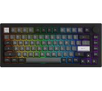 Clavier mécanique sans fil Akko Black & Silver 5075B Plus, QWERTY US, V3 Cream Blue Pro Switch