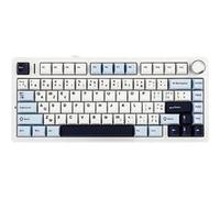 Clavier Mécanique Sans Fil AULA F75 - AZERTY Français, Glacier Blue, Switch Reaper, RGB, 75%, Triple Mode (Bluetooth/2.4G/USB) C