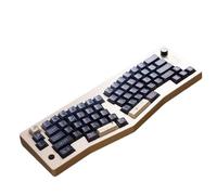 Clavier mécanique sans fil ergonomique à trois modes Alice, conception divisée à 68 touches, clavier Bluetooth personnalisé Compatible avec une expérience de frappe améliorée(Carefree travel)