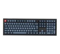 Keychron V6 MAX QMK VIA clavier Universel RF sans fil + Bluetooth Noir et Gris