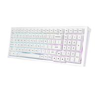 Clavier Mécanique Sans Fil Redragon K723, RGB, Interrupteurs Linéaires, 99 Touches Compactes Pour PC Gamer Blanc