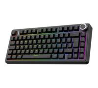 Clavier mécanique sans fil - TRAHOO - F75 - 75% AZERTY - Bouton rotatif - RVB 16,8 millions de couleurs - Hot-Swap