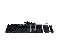Clavier Mécanique Souris Combo, Filaire 104 Touches Design Ergonomique Puces Professionnelles de Jeu d'Ordinateur Claviers de Jeu PC rétroéclairés RVB réactifs, pour Windows Small Gift