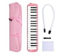 Clavier Mélodica 37 Touches, Kit de Sarbacane Mélodica pour la Formation Professionnelle Débutante (Rose)
