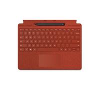 Clavier Microsoft Signature pour Surface Pro 8 Rouge Coquelicot + Stylet Microsoft Surface Slim Pen 2 Noir