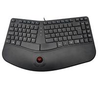 Clavier Multimédia USB Contour Avec Trackball, Noir - KYB-CONTOUR-TB