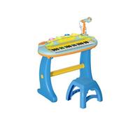 AIYAPLAY Piano Enfant électronique, Clavier de Piano 37 Touches, avec Micro, Tabouret, lumière LED, Fonction d'enregistrement et de relecture, Instrument de Musique Enfant 3 à 6 Ans, Bleu