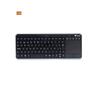 NGS TV Warrior Clavier sans Fil 2.4GHz avec Touchpad et Touches Multimédia pour SmartTV, Odinateur Portable ou Console de Jeux (QWERTY Spagnol)