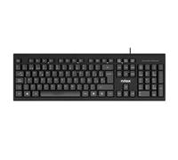 Clavier Nilox QWERTY Espagnol Noir - USB - 104 touches - Multicolore