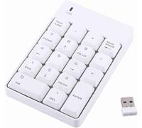 Clavier Numérique 2, 4 Ghz Pavé Numérique Usb Sans Fil Pavé Numérique Numéro Avec Mini Récepteur Usb 18 Touches Pour Ordinateur Portable Nouveau(Blanc)