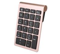 Clavier Numérique 22 Touches, pavé Numéro sans Fil Portable 2.4g avec Récepteur USB, pour la Saisie de Données de comptabilité Financière, Ordinateur Portable PC Ordinateur (Gold)