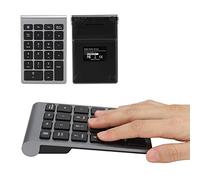 Clavier Numérique 22 Touches, pavé Numéro sans Fil Portable 2.4g avec Récepteur USB, pour la Saisie de Données de comptabilité Financière, Ordinateur Portable PC Ordinateur (Gris