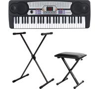 McGrey BK-5410 Keyboard Kit de Piano avec Microphone, Support et Banc - Clavier électronique à 54 Touches - Mini Piano Numérique avec 255 sonorités & 255 rythmes et fonction d'apprentissage