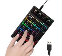 Clavier numérique mécanique à 17 touches | Pavé numérique filaire à brancher | pour ordinateur portable, PC, programmeurs de comptabilité financière, comptables