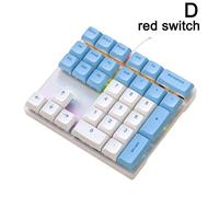 Clavier numérique mécanique filaire avec lumières multicolores,clavier externe dédié aux finances professionnelles,interrupteur bleu et rouge,33 touches - Type D red switch