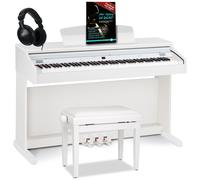 Classic Cantabile DP-50 WM Piano Numérique Blanc Mat Set avec Banc et Casque Blanc mat