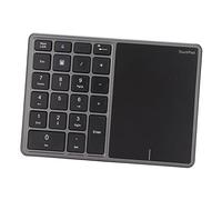 Clavier Numérique Portable 22 Touches Bluetooth 2.4G Double Mode Clavier Numérique sans Fil Mini Clavier avec Pavé Tactile, Clavier D'interface de Type C pour PC, Ordinateur Portable, Bureau(gris)