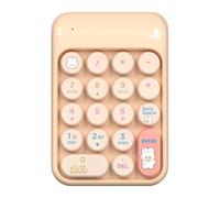Clavier numérique sans fil - 18 touches Clavier à chiffres mignon - Clavier Numpad sans fil 2,4 G, pour ordinateur portable et personnel administration financière et jeu d'étude éducative