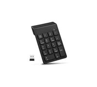 Clavier numérique sans fil portable 18 touches 2,4 GHz, ergonomique, USB Plug & Play - Compatible avec Linux, Chromebook et Windows XP/Vista/7