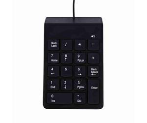 Clavier Numérique USB Incliné 18 Touches pour PC Portables et Tableurs | Saisie Rapide 18 Touches, Inclinaison Ergonomique Confort Poignet, Résistant Éclaboussures Poussière