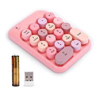 Clavier Numérique Vintage sans Fil Rétro coloré 18 Touches pour la comptabilité Financière, Le Bureau, Les étudiants, Clavier Portable étanche en Silicone