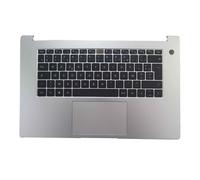 Clavier PalmRest pour Ordinateur Portable pour Honor MagicBook X 15 BDR-WDH Top Case Argent Clavier Français FR Noir avec Pavé Tactile