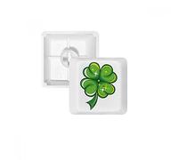 Clavier PBT à quatre feuilles pour clavier mécanique Motif trèfle d'Irlande Blanc OEM Sans Marquage R3 multicolore