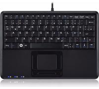 Clavier, Perixx PERIBOARD-510 H PLUS, USB, Super Mini Touchpad Keyboard, avec 2x Hub USB, disposition du clavier FR