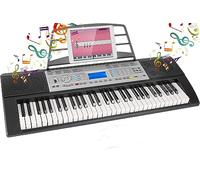 Clavier Piano 61 Touches, Piano Numérique, avec Pupitre, Fonction d'Enregistrement et de Programmation, Pianos Numériques pour Enfants, Adultes, Débutants, Claviers électroniques 85 x 32 x 10.5 cm