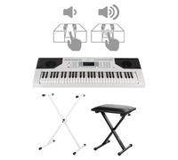 Clavier Piano Electrique 61 Touches à Frappe 300 Sound USB Set Support Banquette