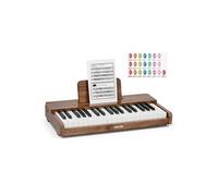 VEVOR Clavier de Piano Électronique Enfant 37 Touches Piano Électronique en Bois Mini Jouet Musical Éducatif pour Tout-petits Garçons Filles, avec Double Alimentation, Volume Réglable, Couleur Noyer