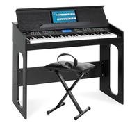 Clavier Piano Numerique 61 Touches Dynamique 300 Sons Pedales Set Banc Casque