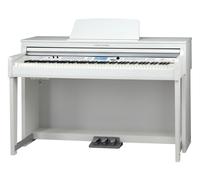 Classic Cantabile DP-A 610 Digital-Piano (88 touches avec mécanique à marteaux, capteurs triples, 1200 Voices, 230 Styles, Bluetooth, 38 effets, simulation de sourdine, 3 pédales) blanc mat