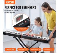 Clavier Piano Numérique 88 Touches Semi-lestées Ensemble Piano à Clavier Électrique avec Support Réglable Haut-parleurs Intégrés…